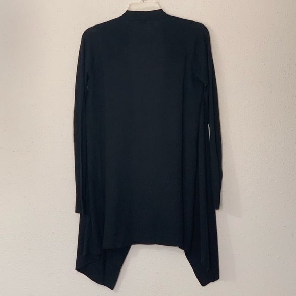 Vince Merino Wool Blend Draped Waterfall Cardigan Sweater in Black Size XS - Picture 9 of 10